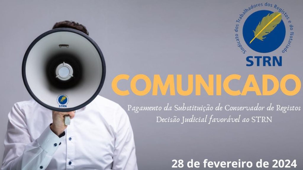 Pagamento da Substituição de Conservador de Registos